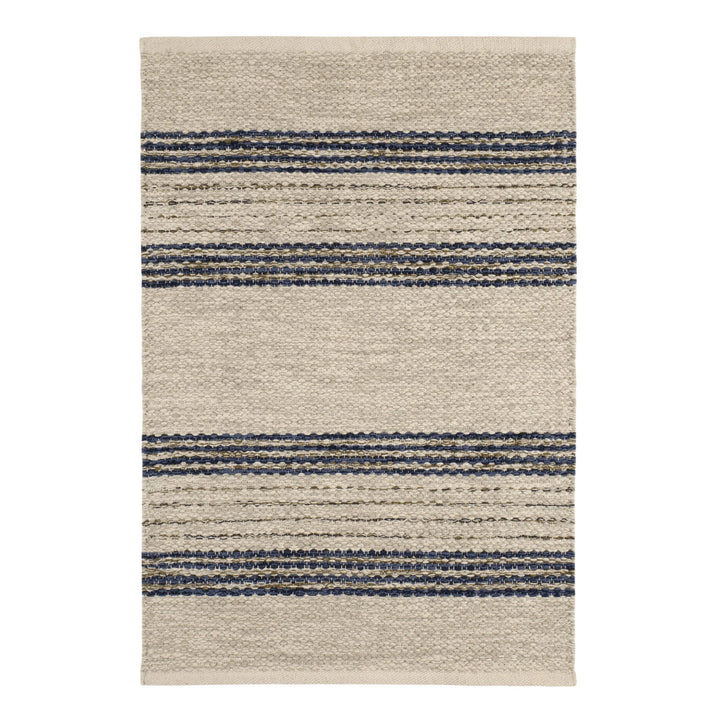 Handwoven Cotton Rug  -  Cielo Stripe
