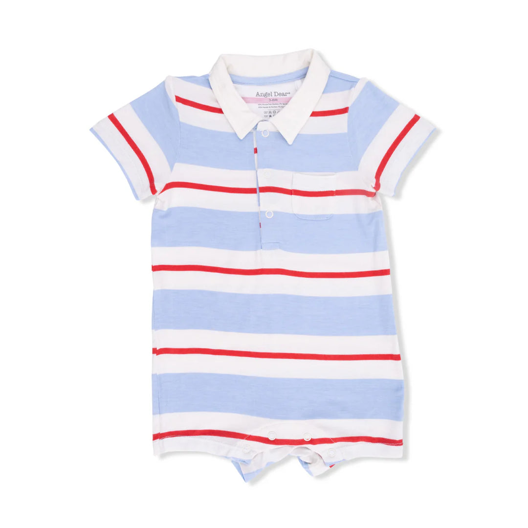 Angel Dear Baby Boy Polo Shortie  35-S26-RSB  Preppy Rugby