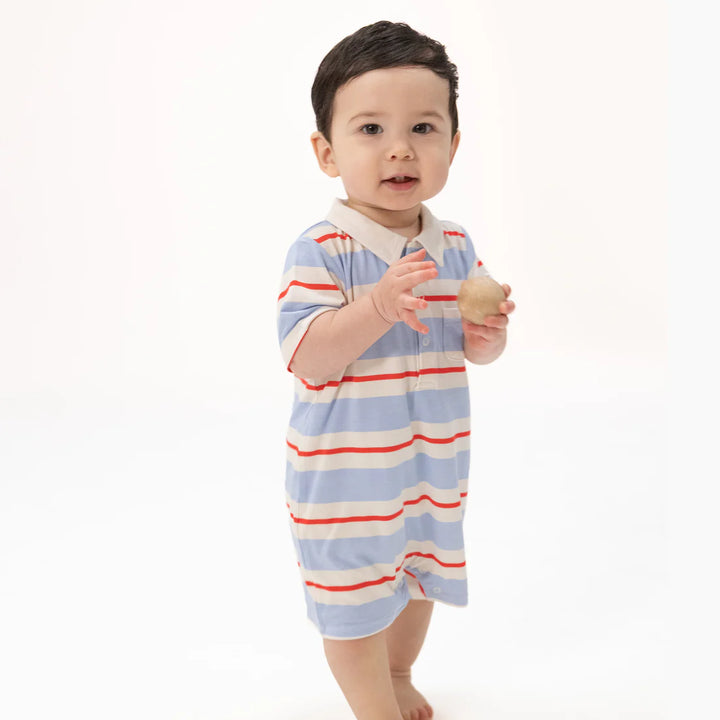 Angel Dear Baby Boy Polo Shortie  35-S26-RSB  Preppy Rugby