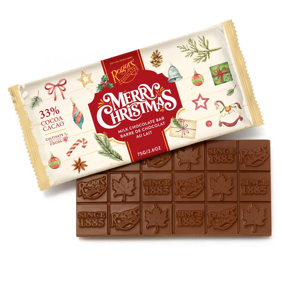 Rogers Merry Christmas Bar  -  Milk Chocolate