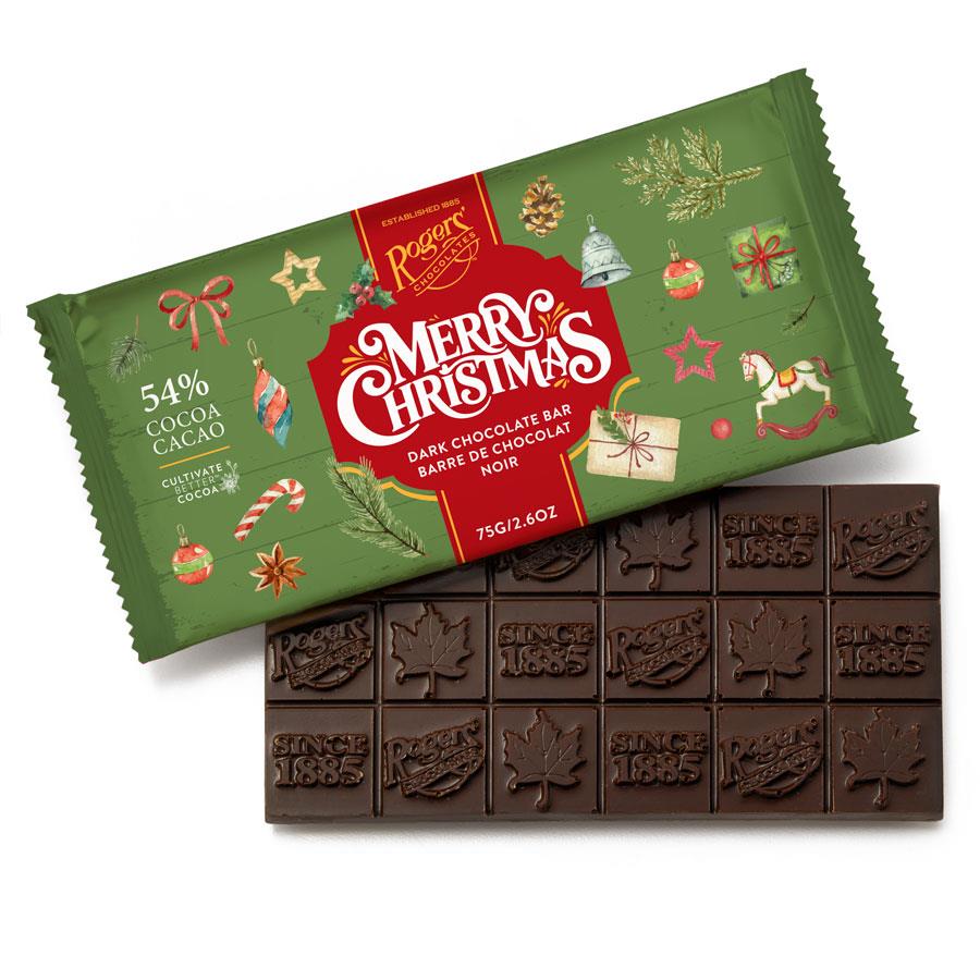 Rogers Merry Christmas Bar  -  Dark Chocolate