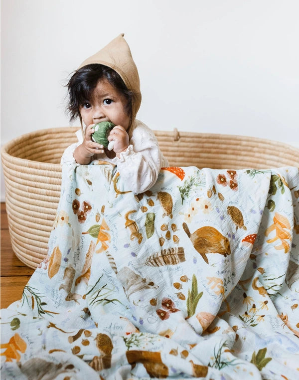 1Canoe2 Flora and Fauna Baby Swaddle