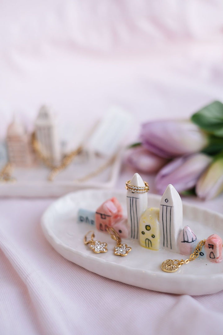 Hazel Mazel Skyline Trinket Dish  HM0202A