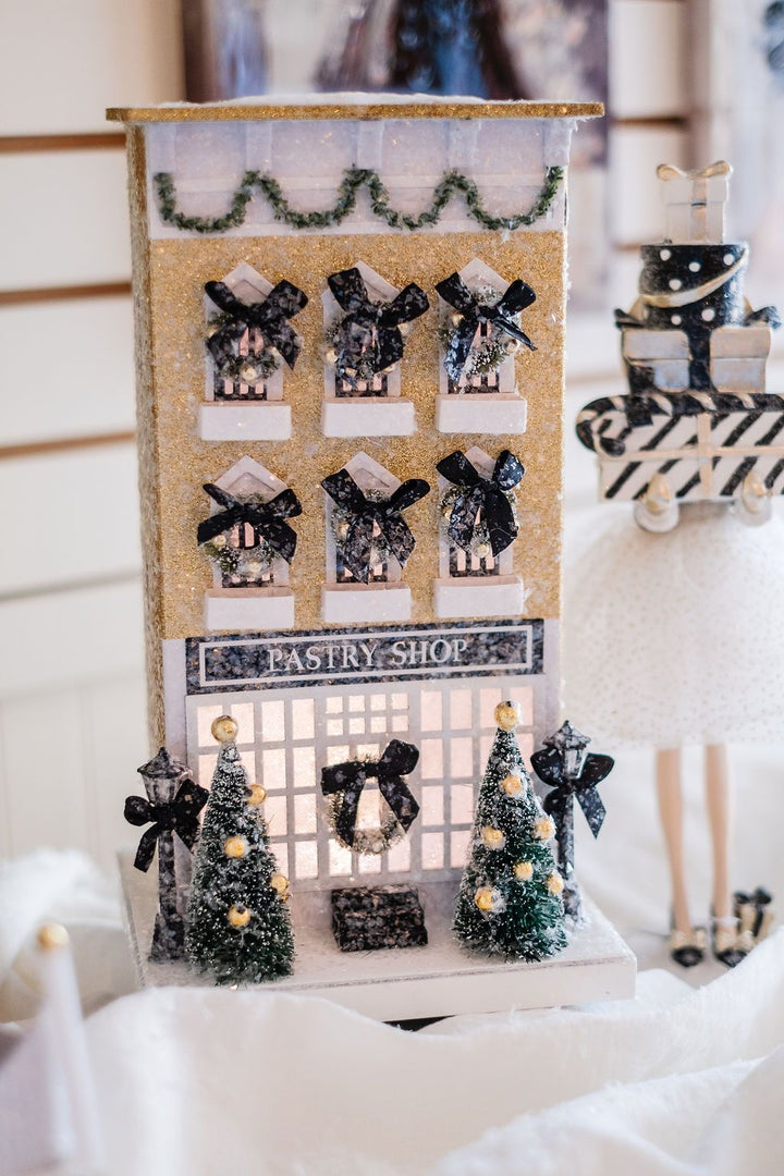 Raz Lighted Paper Pastry Shop  4615526
