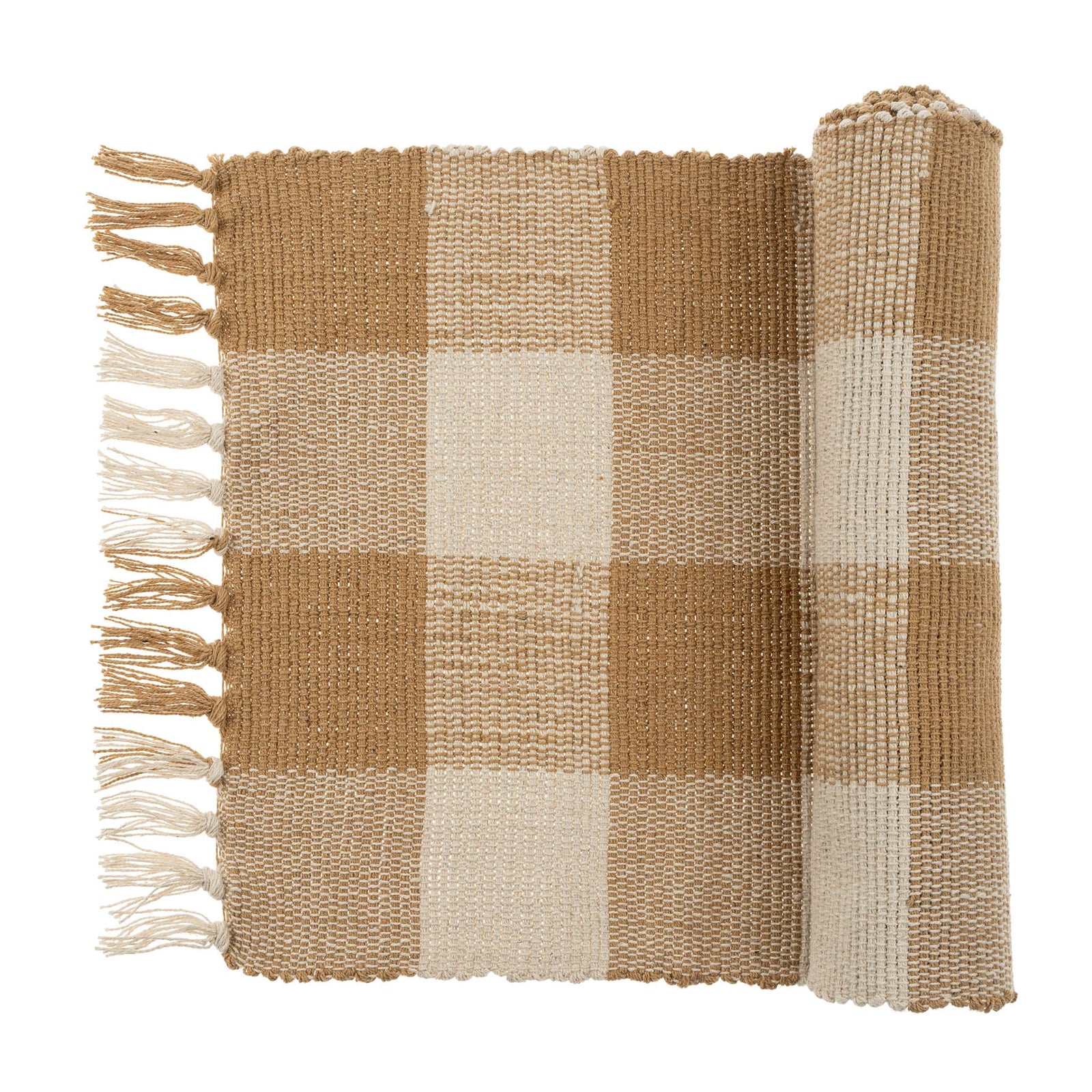 Indaba Sienna Gingham Table Runner 4-6878