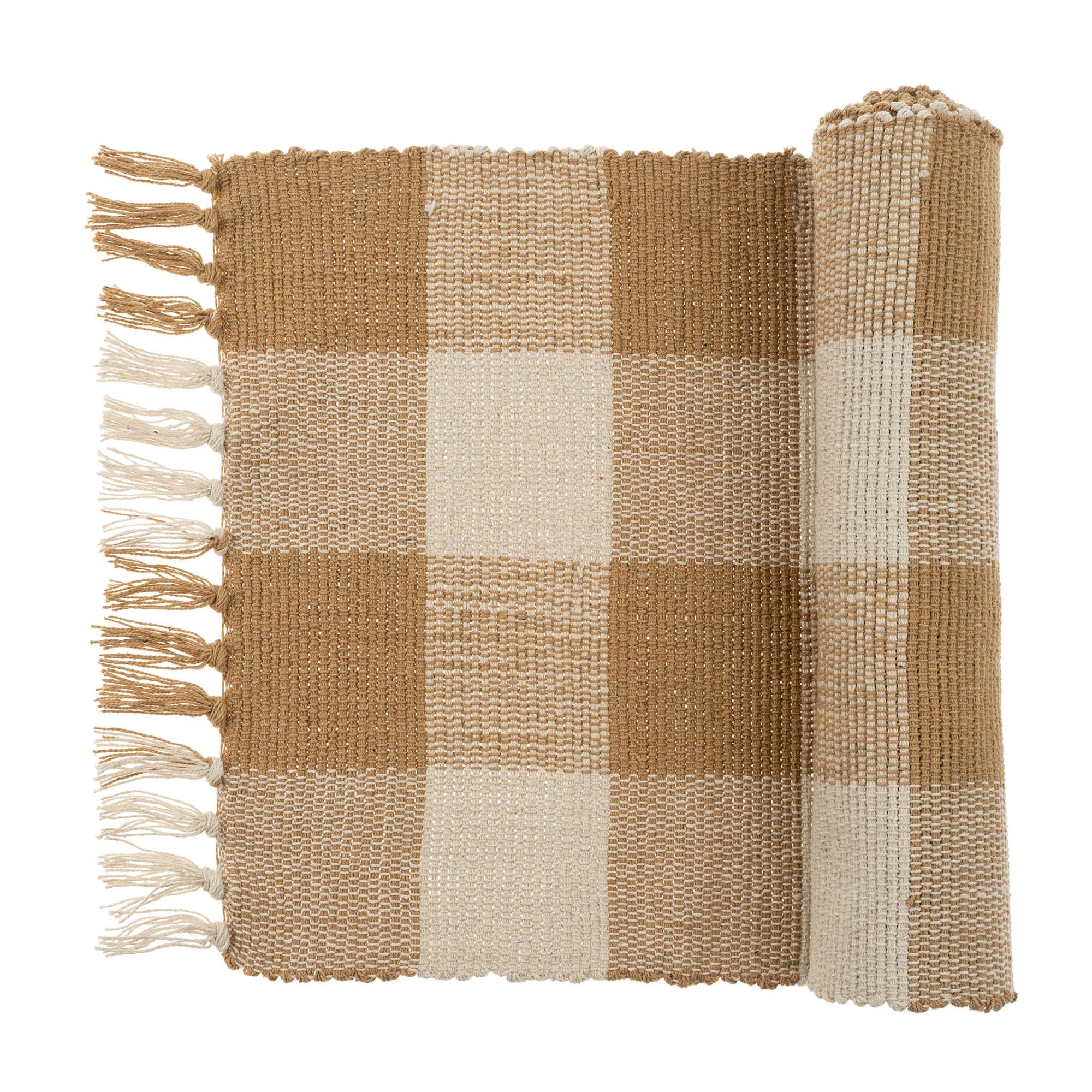 Indaba Sienna Gingham Table Runner 4-6878
