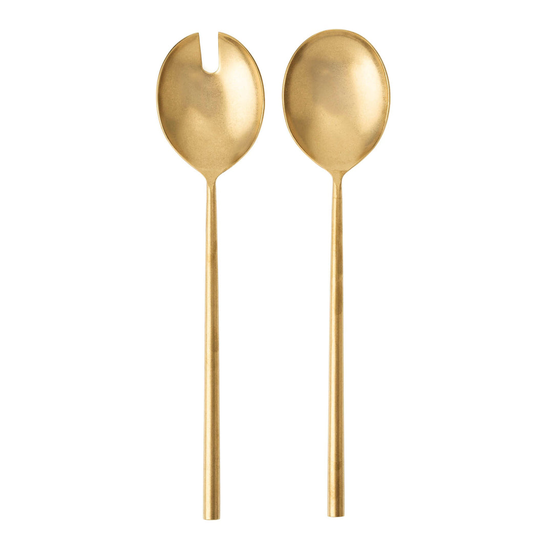 Indaba Tides Salad Servers  Tumbled Gold 4-7232