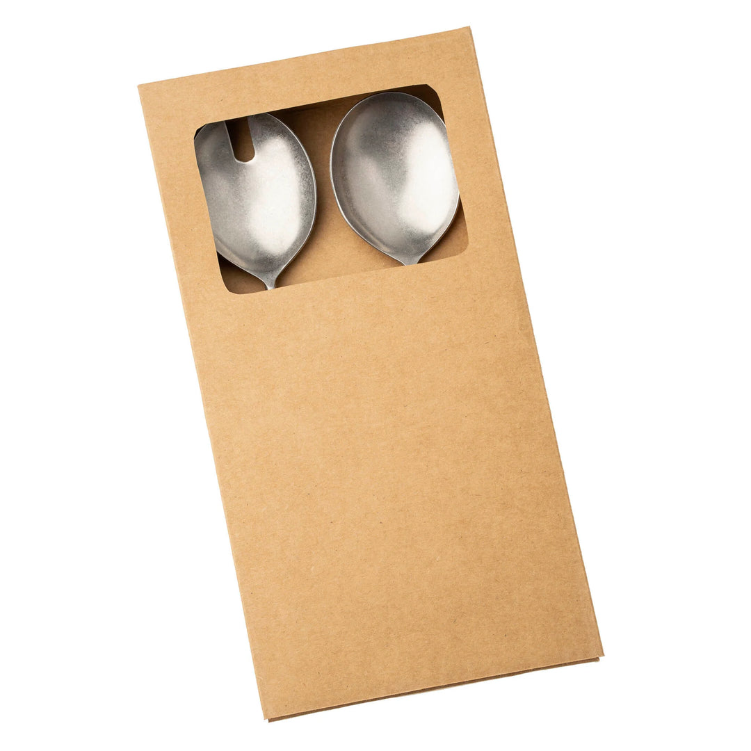 Indaba Tides Salad Servers Tumbled Stainless 4-7233