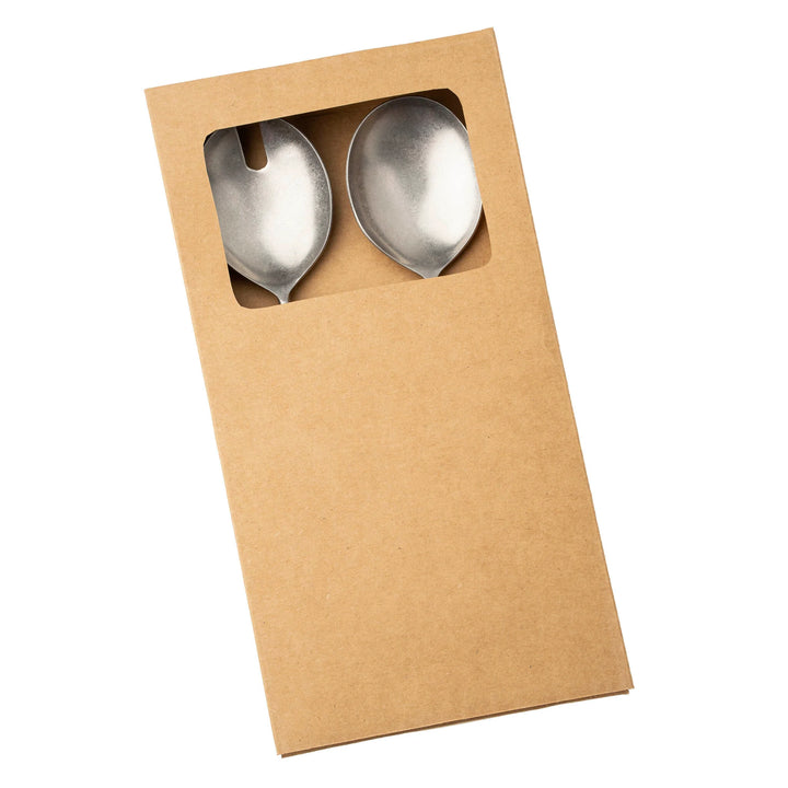 Indaba Tides Salad Servers Tumbled Stainless 4-7233