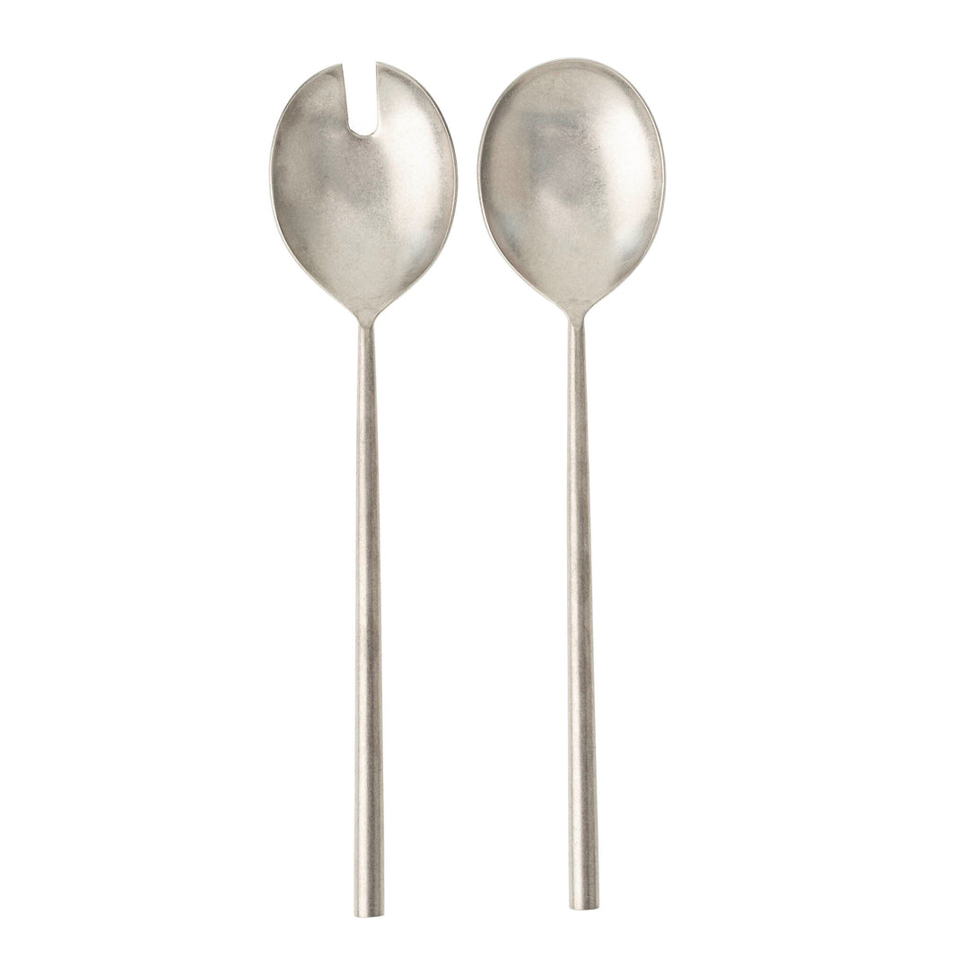 Indaba Tides Salad Servers Tumbled Stainless 4-7233