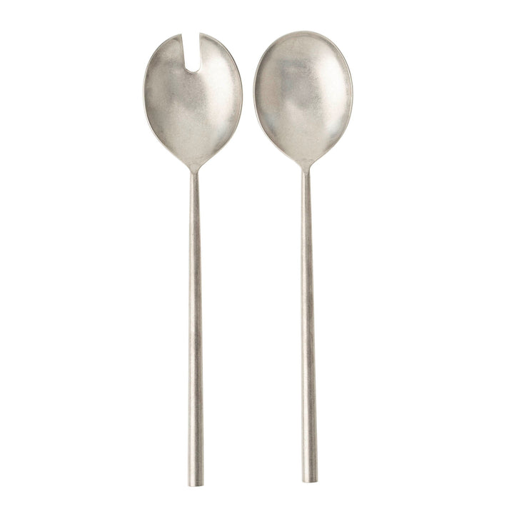 Indaba Tides Salad Servers Tumbled Stainless 4-7233