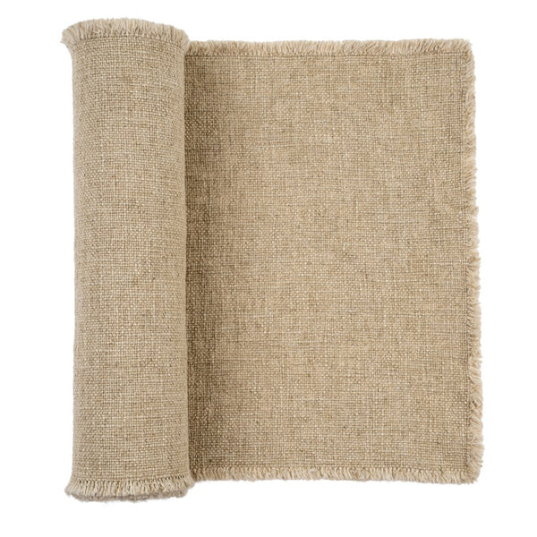 Indaba Selena Natural Linen Table Runner 47655 Crocus & Ivy Interiors