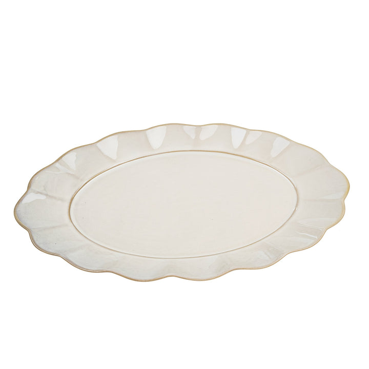 Indaba Amelia Platter  4-7918  White