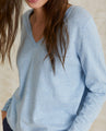 Yerse Pullover V-Neck Sweater  40501  Sky Blue