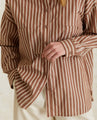 Yerse Striped Shirt  40824  Chocolate Stripe