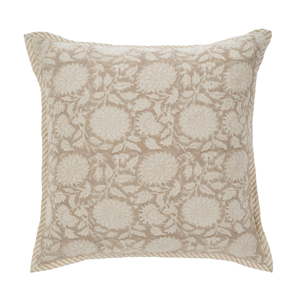 Indaba Maeve Block Print Pillow Sand 1-2101