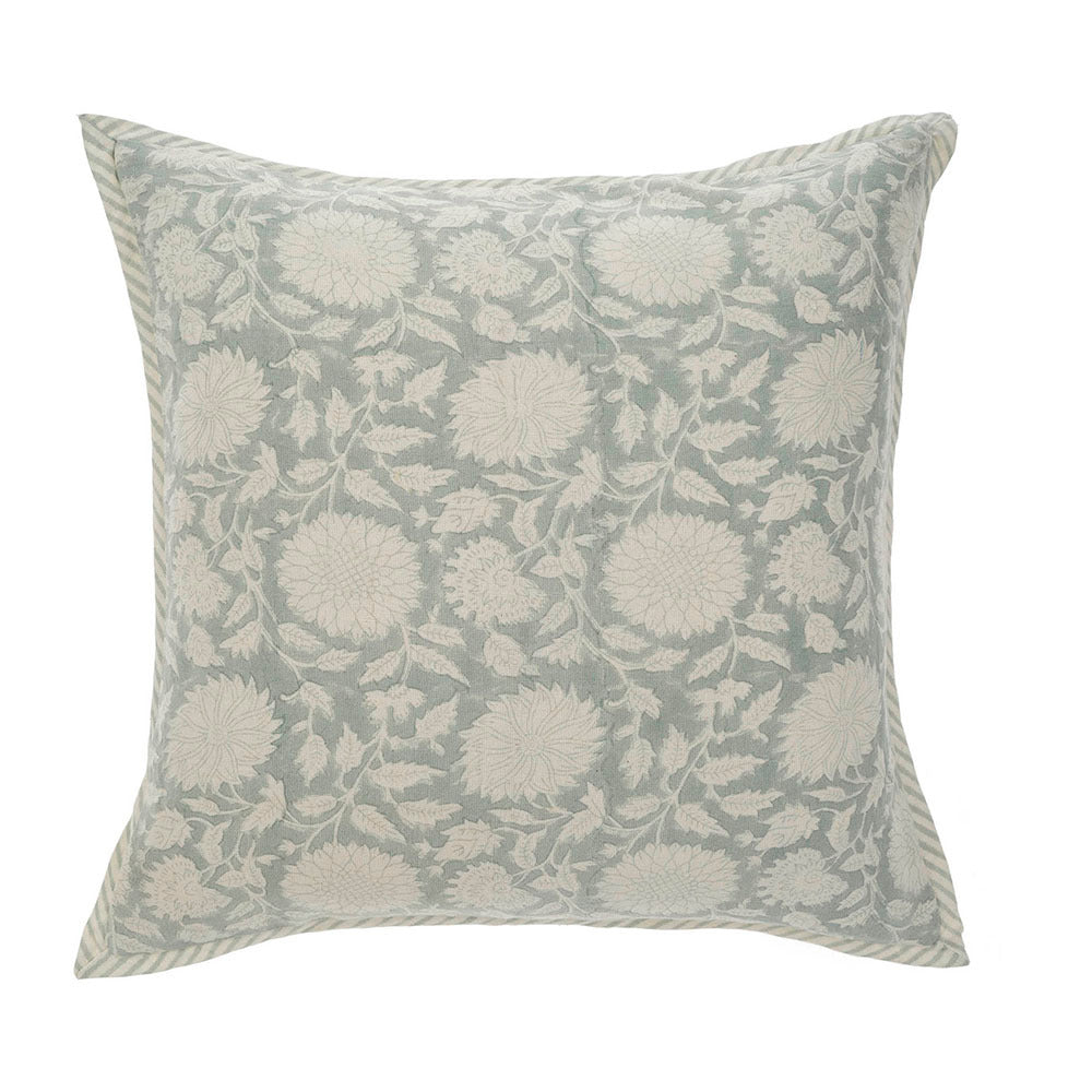 Indaba Maeve Block Print Pillow Mist 1-2103