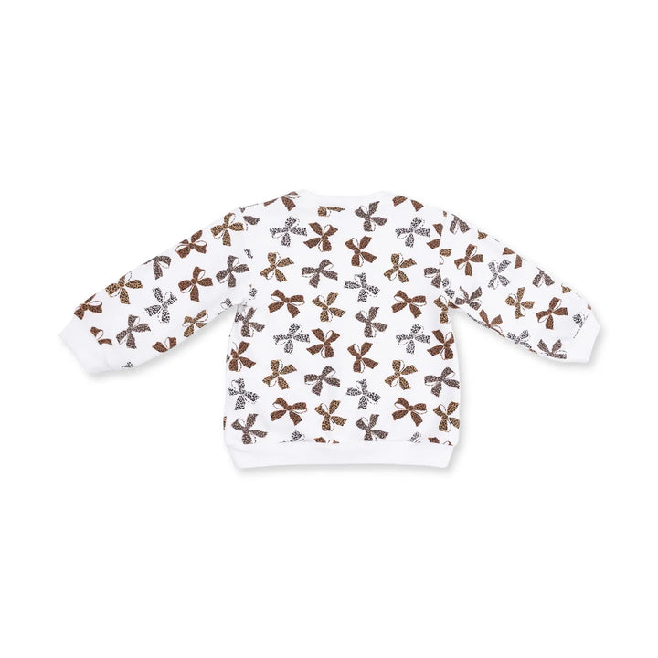 Angel Dear Baby Girl Oversized Sweatshirt   410-F26-LPF   Leopard French Terry