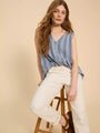 White Stuff Rhiannon Organic Cotton Vest 440879 Blue