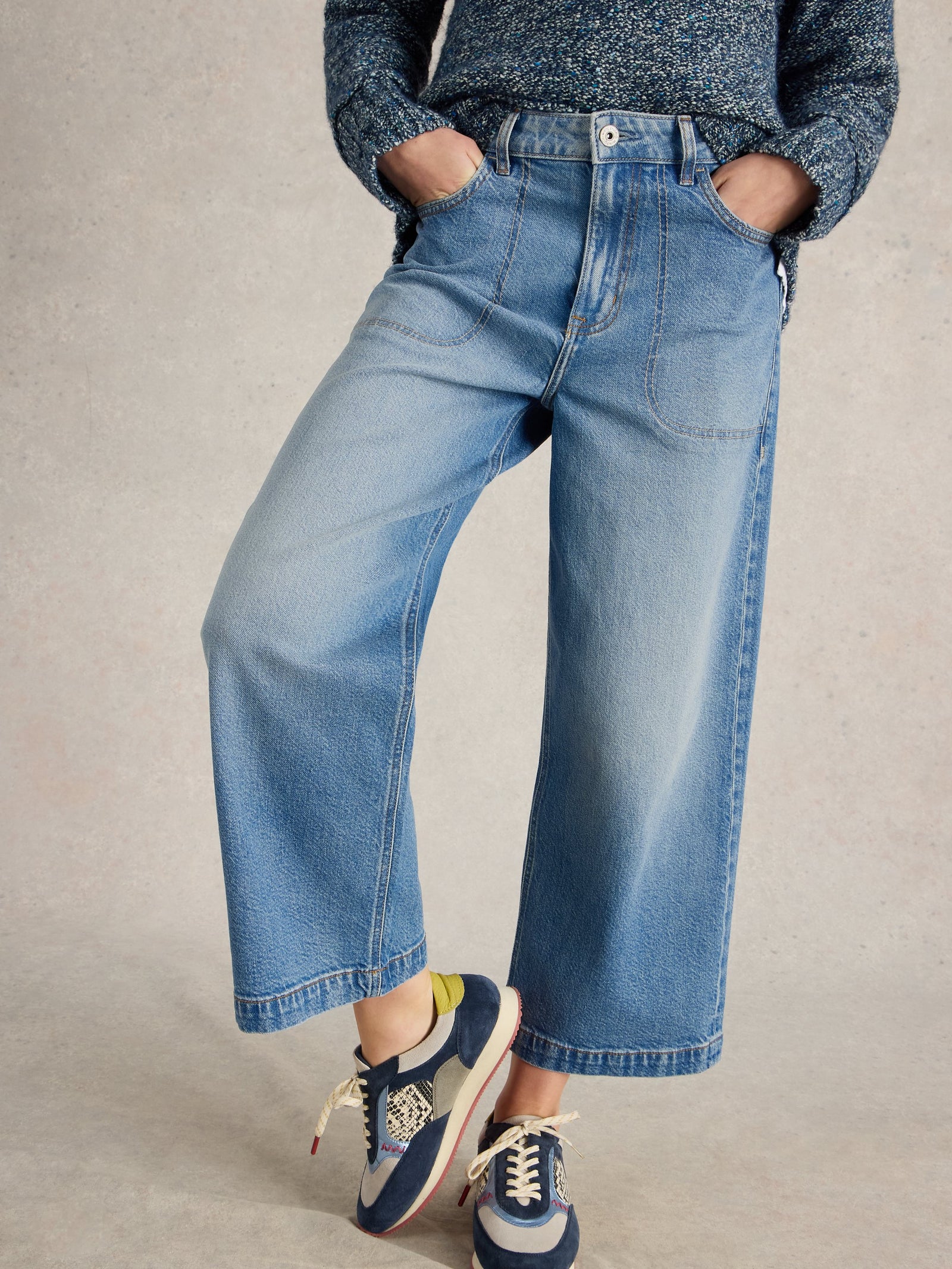 White Stuff Tia Wide Leg Crop 441459