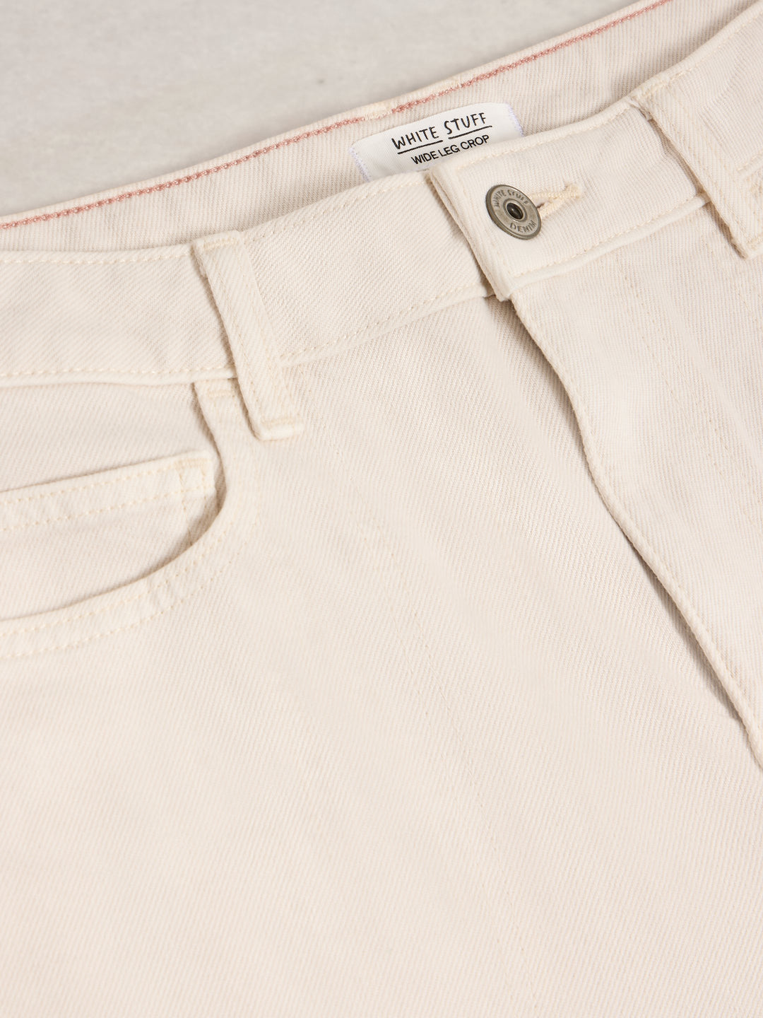 White Stuff Tia Wide Leg Crop Jean  441459  Natural White