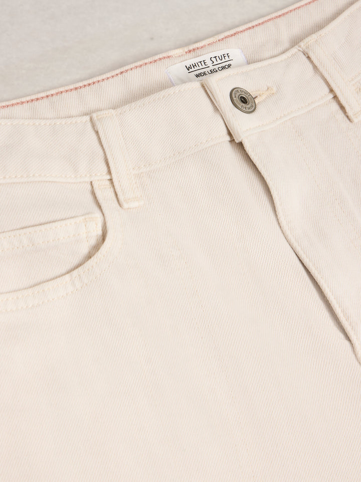 White Stuff Tia Wide Leg Crop Jean  441459  Natural White