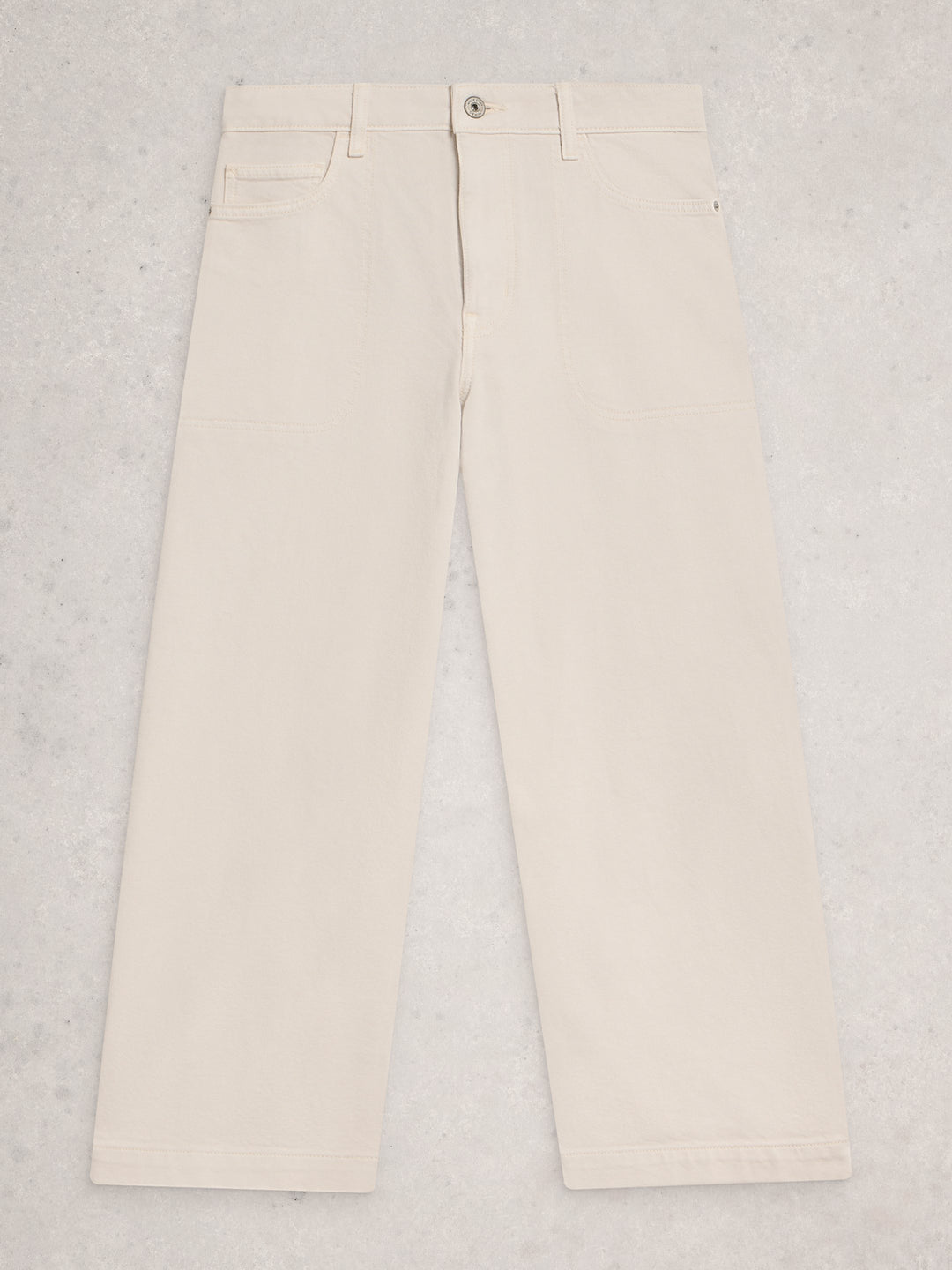 White Stuff Tia Wide Leg Crop Jean  441459  Natural White