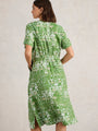 White Stuff Iris Linen Dress  442727  Green Print