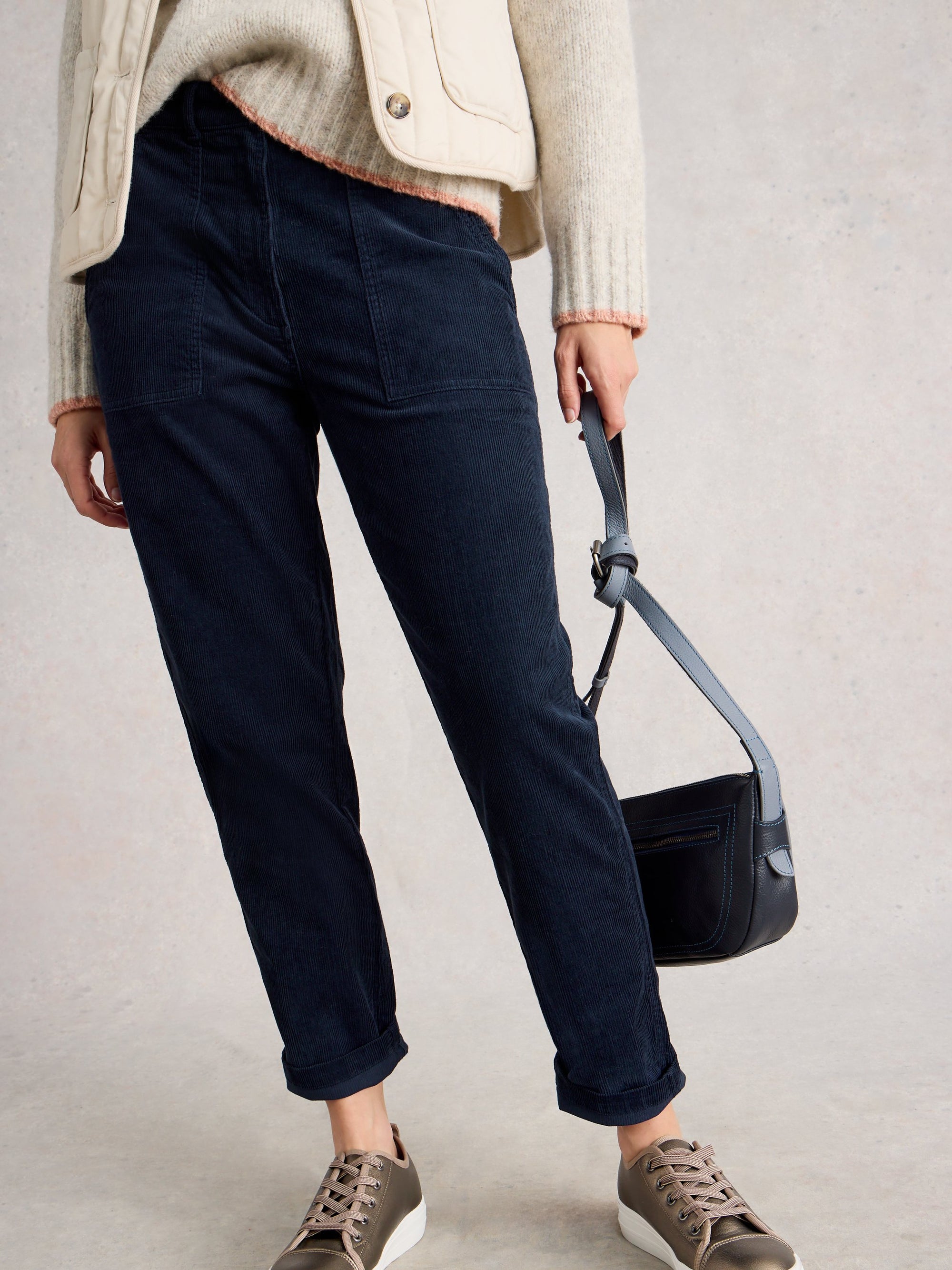 White Stuff Twister Cord 444237 Navy