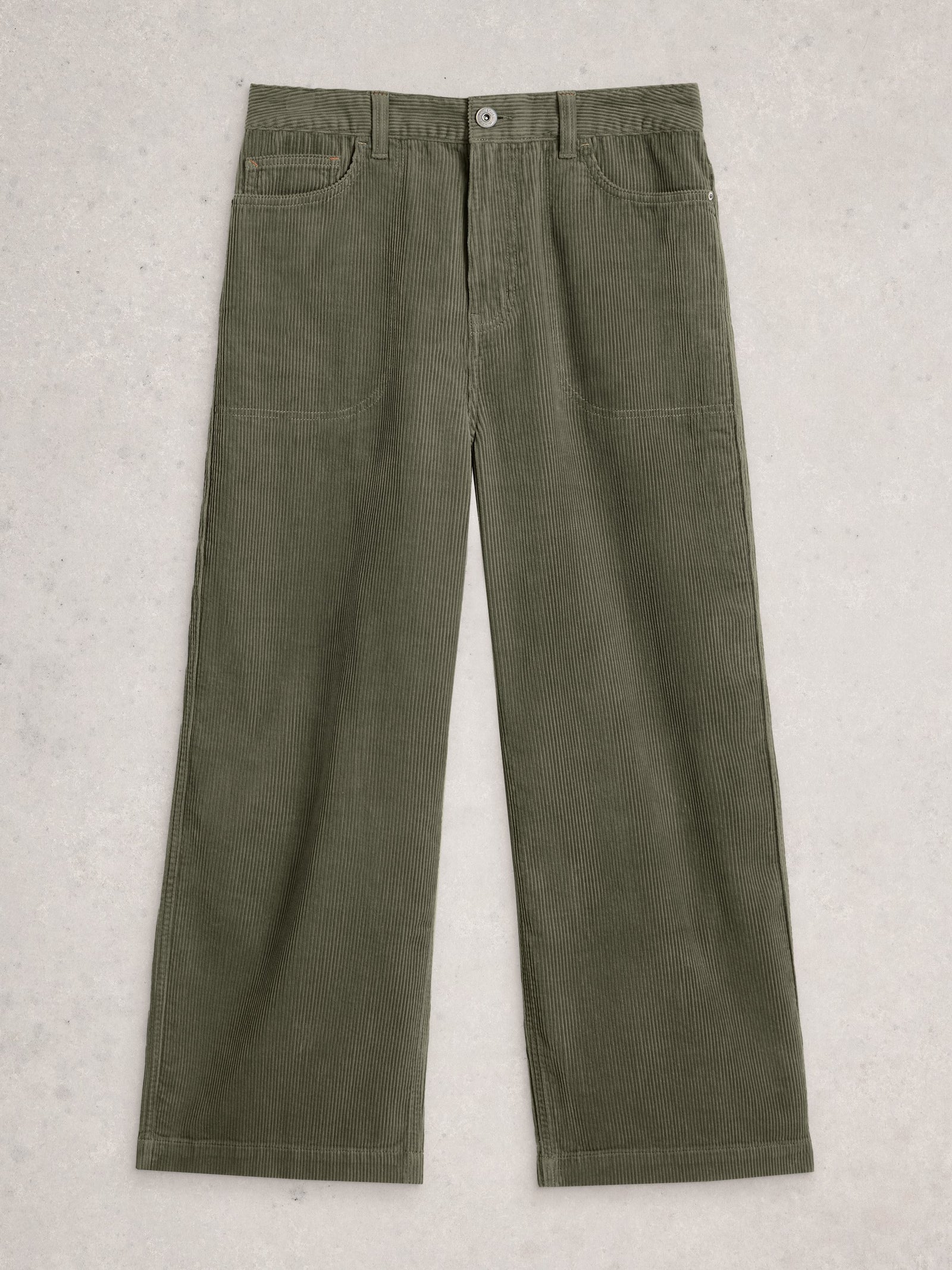 White Stuff Tia Cord Wide Leg Crop Green 444239