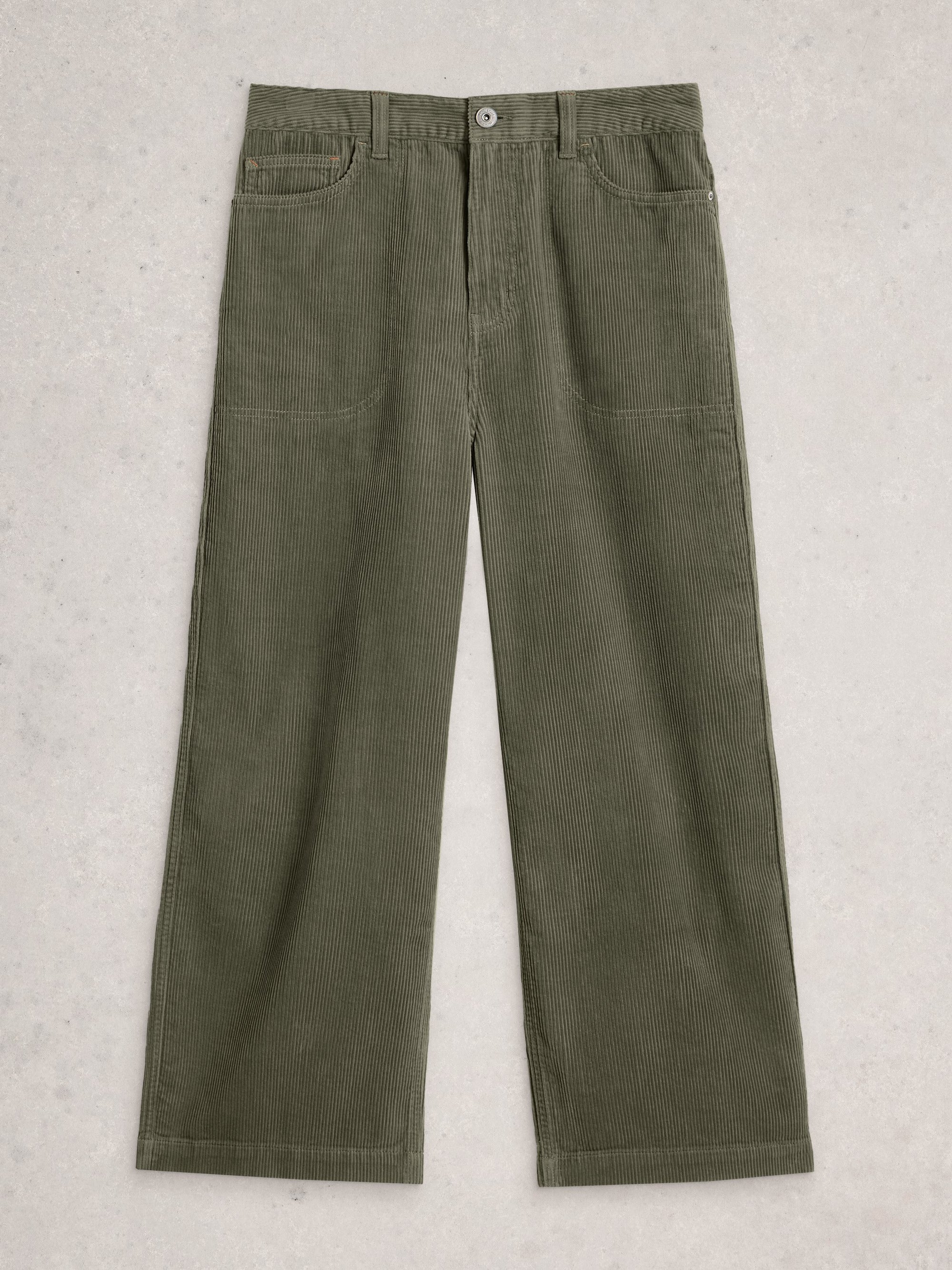 White Stuff Tia Cord Wide Leg Crop Green 444239