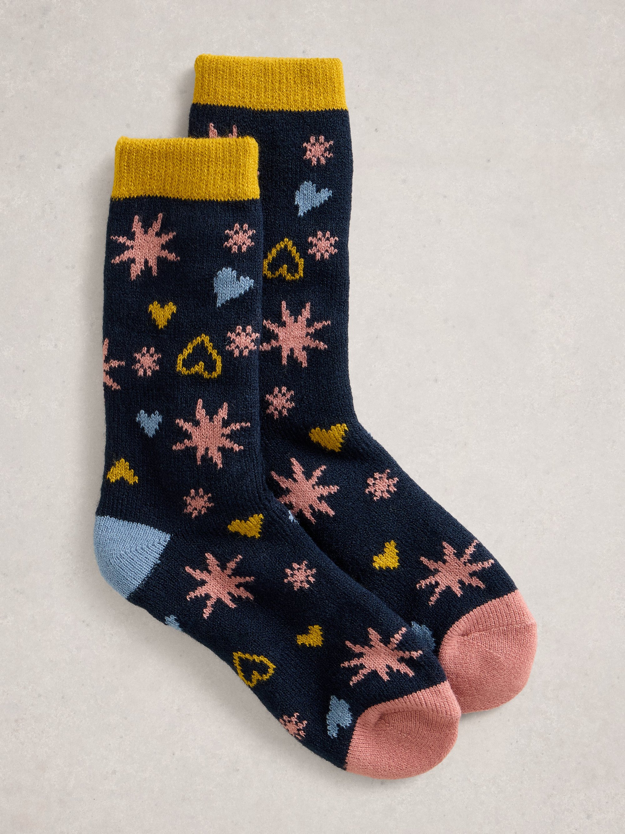 White Stuff Stars & Hearts Cabin Socks 444781
