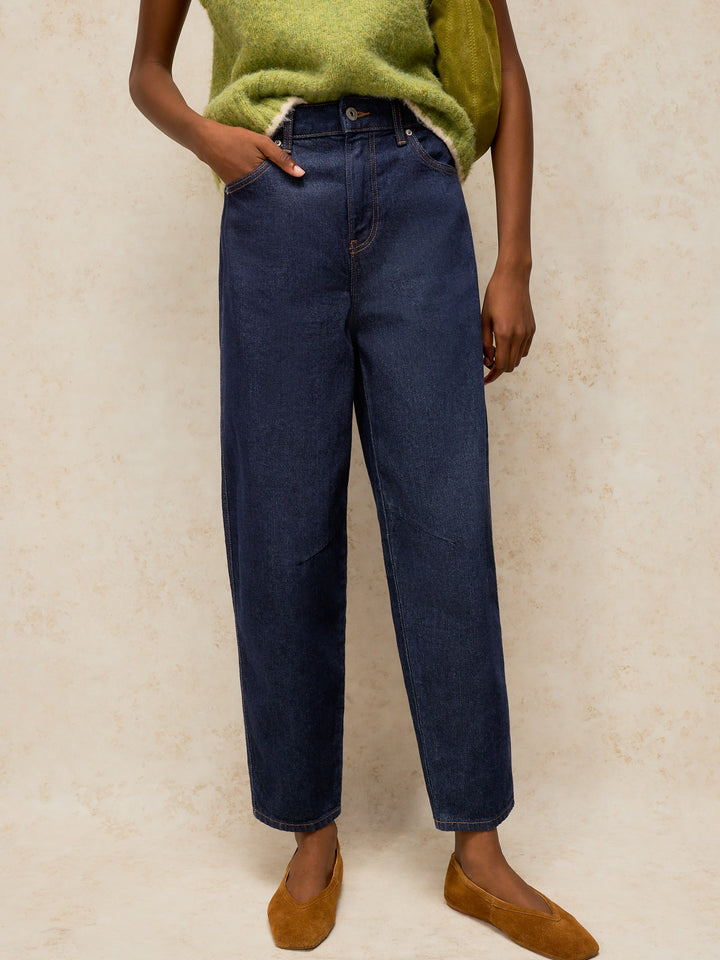 White Stuff Aubrey Barrel Leg Jean  444939  Dark Denim