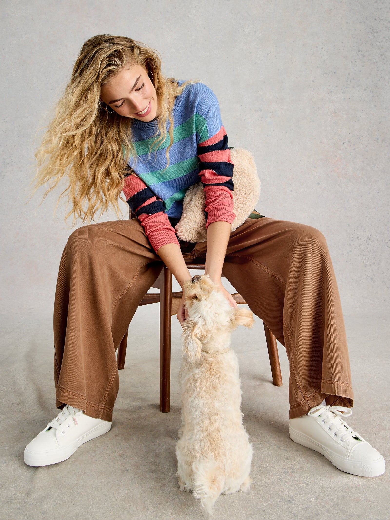 White Stuff Sasha Wide Leg Trouser  445089  Mid Tan