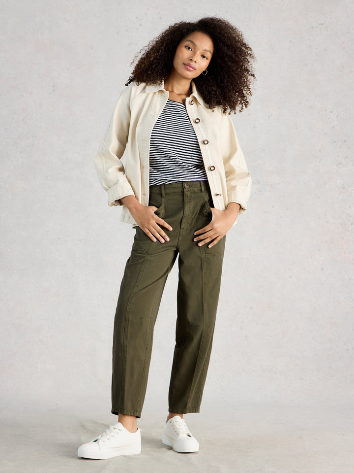 White Stuff Aubrey Barrel Pant Khaki 445090