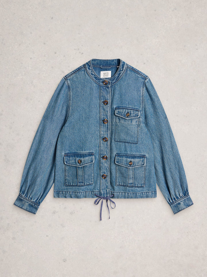 White Stuff Demi Utility Denim Jacket  445099  Mid Denim