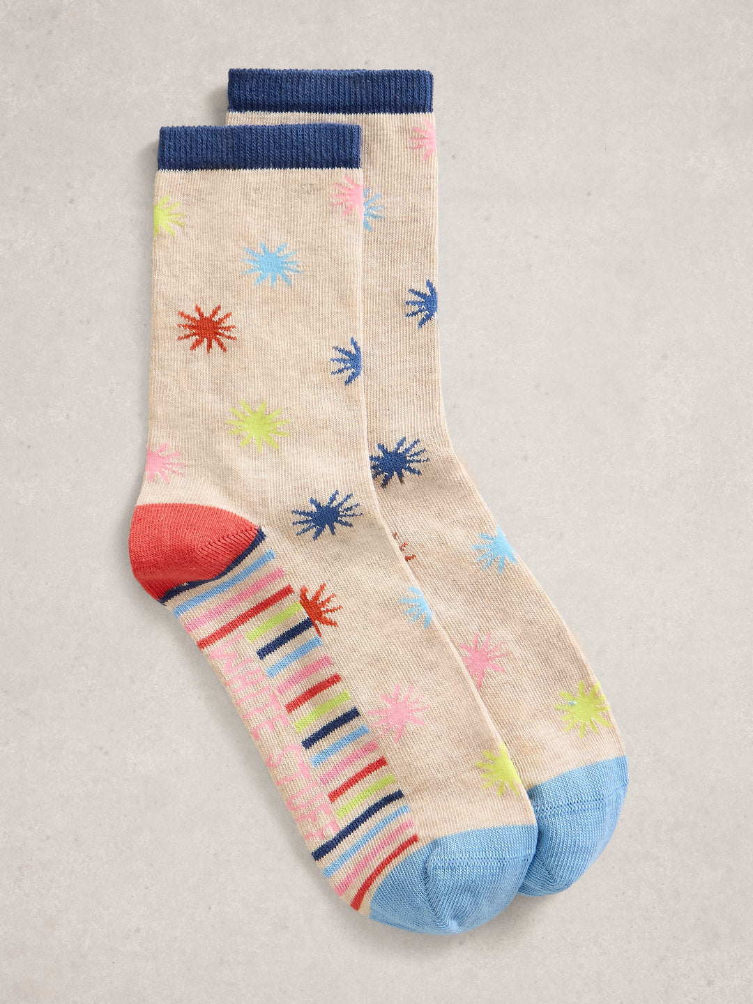 White Stuff Starburst Ankle Sock  445162  Natural Multi