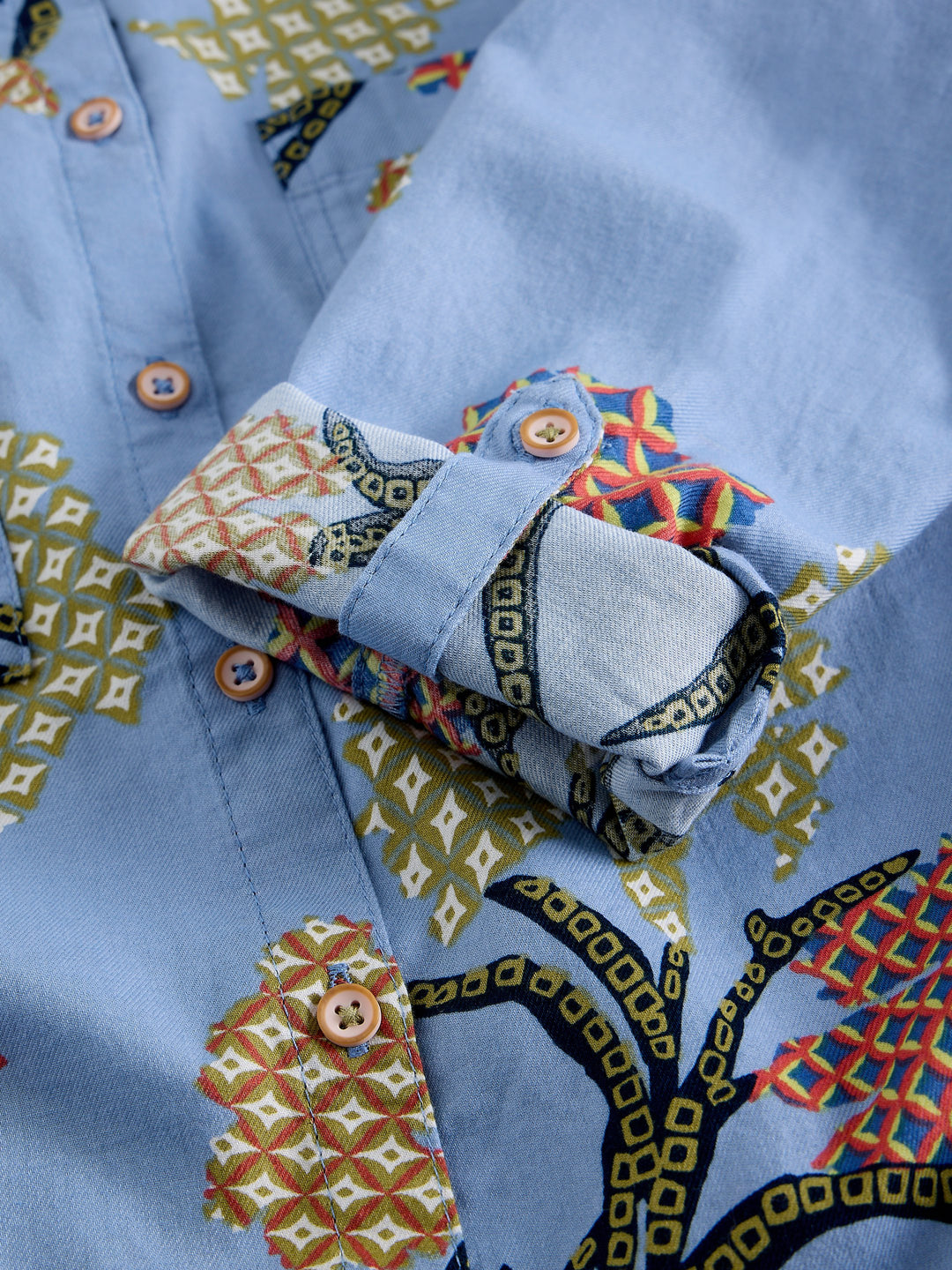 White Stuff Sophie Organic Cotton Shirt  445245  Blue Print