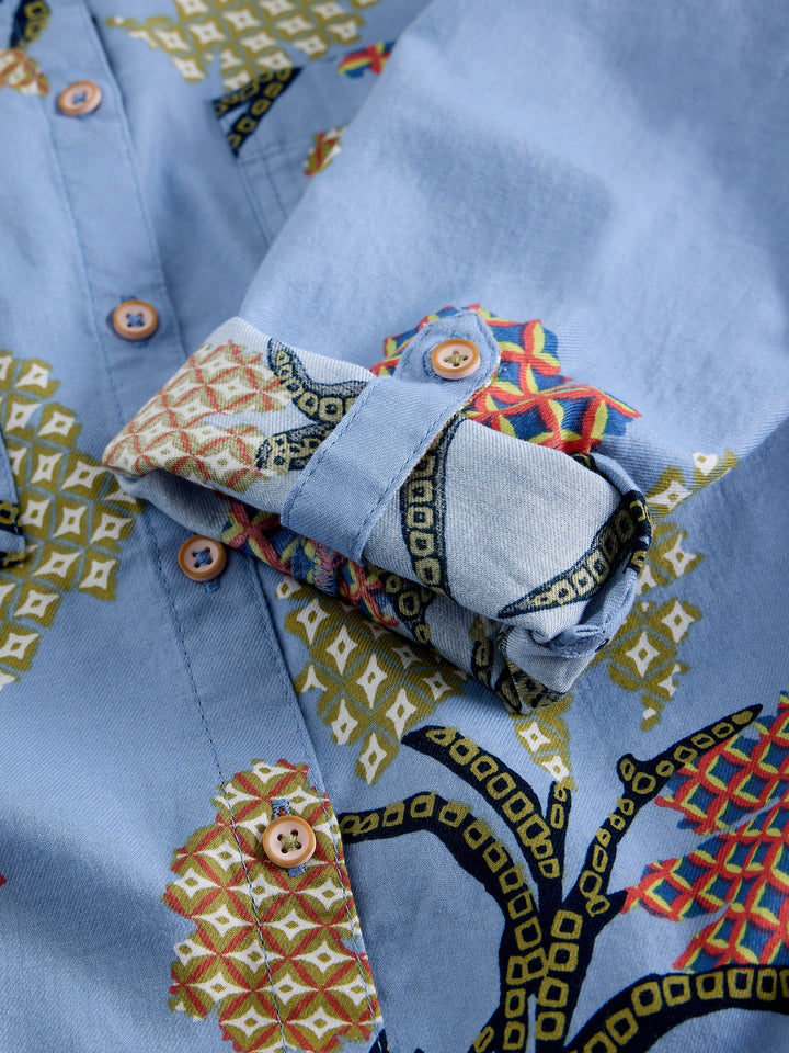White Stuff Sophie Organic Cotton Shirt  445245  Blue Print