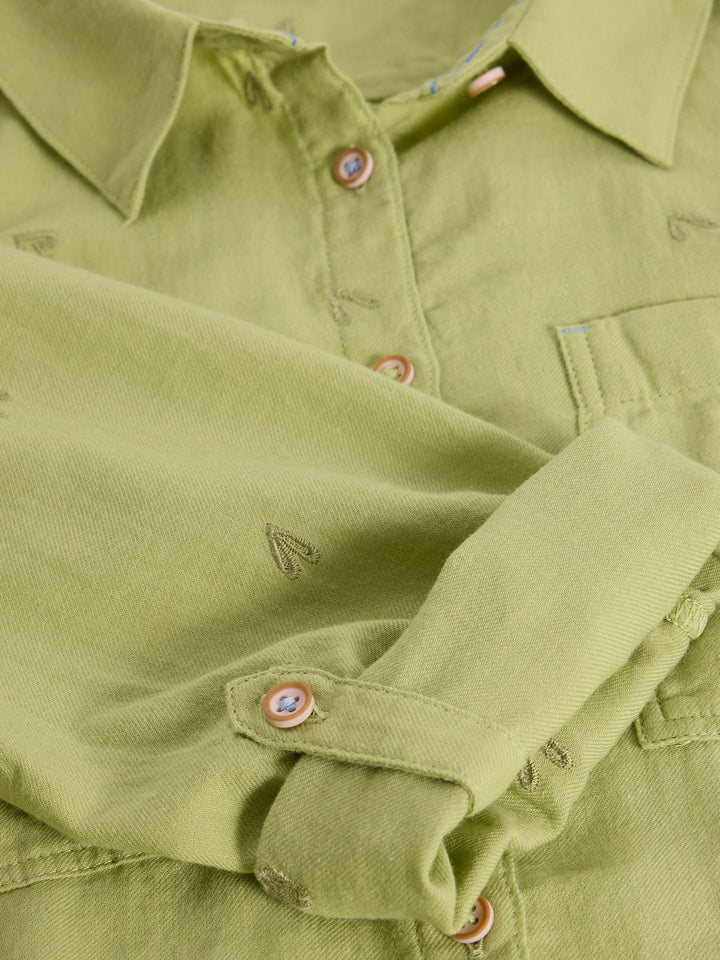 White Stuff Sophie Organic Cotton Shirt  445245  Light Green