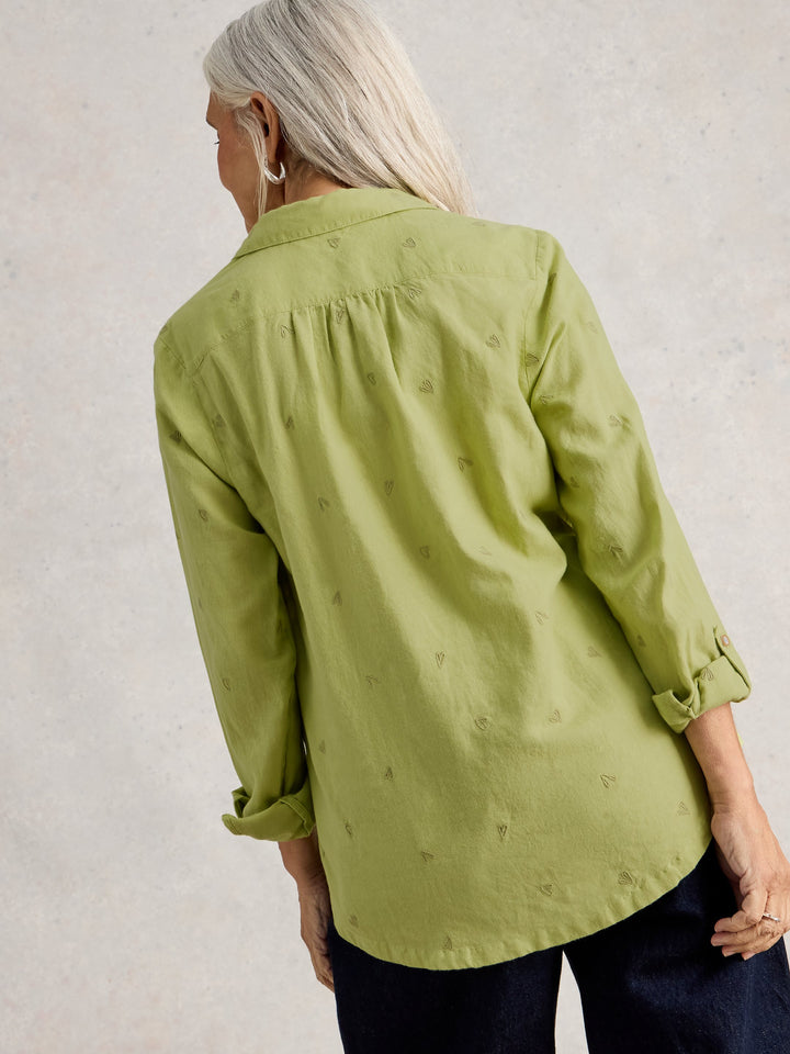 White Stuff Sophie Organic Cotton Shirt  445245  Light Green