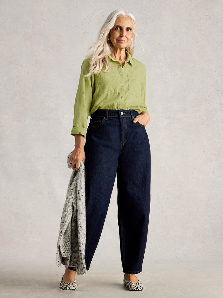 White Stuff Sophie Organic Cotton Shirt  445245  Light Green