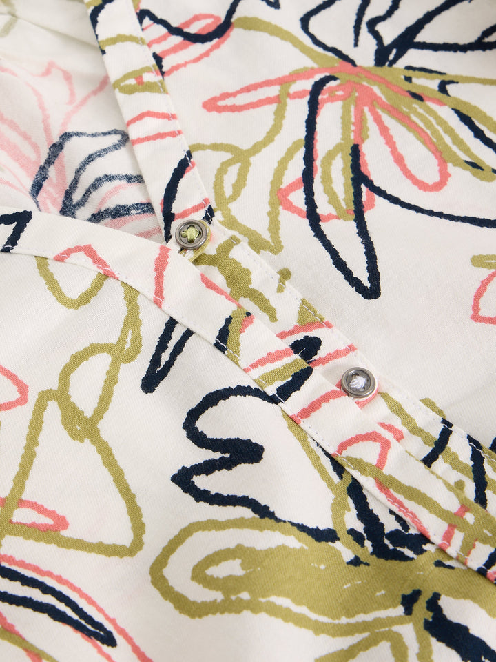 White Stuff Ruby Cotton Organic Top  445252  Ivory Print
