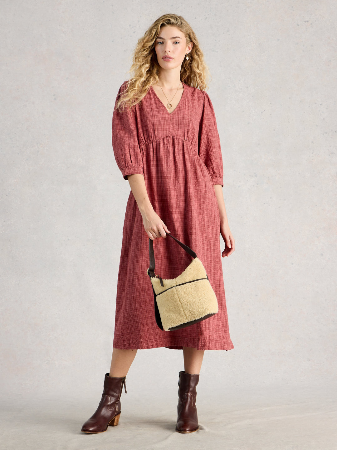 White Stuff Lucy Midi Dress  445271  Mid Pink