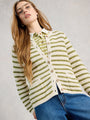 White Stuff Belle Striped Cardigan  445415  Ivory Multi
