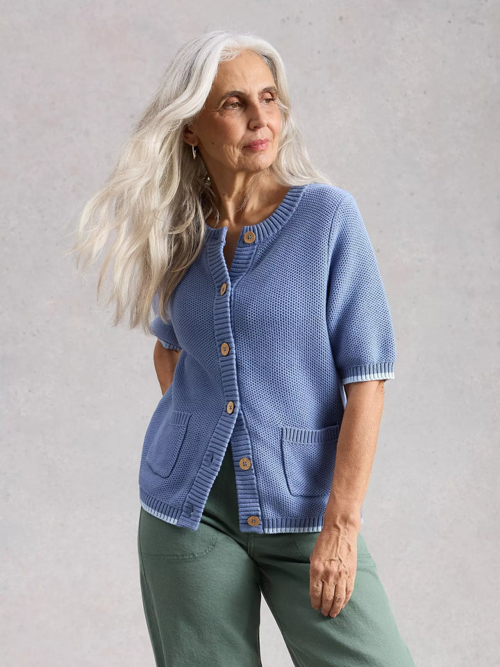 White Stuff Isabella Cardi 445599 Mid Blue