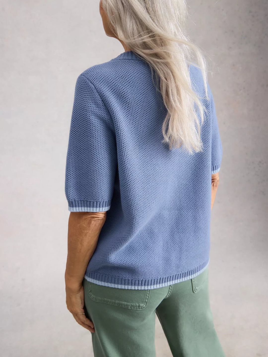White Stuff Isabella Cardi 445599 Mid Blue