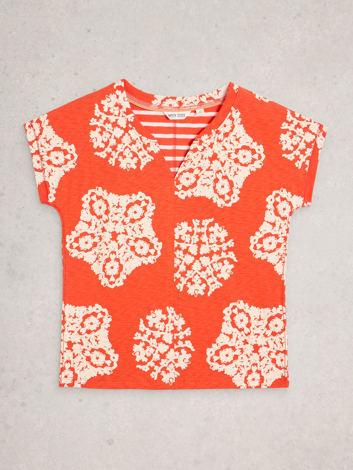 White Stuff Nelly Notch Tee 446491 Red