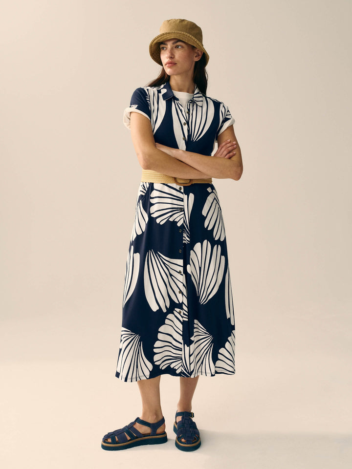 White Stuff Rua Dress 446106 Navy Print