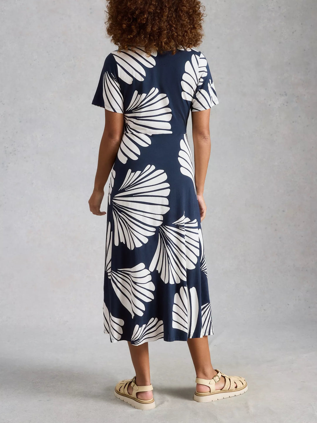 White Stuff Rua Dress 446106 Navy Print